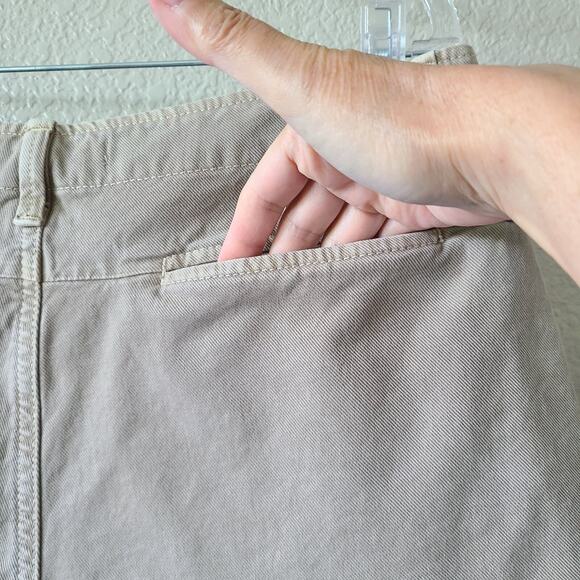 Zara Cut Off Denim Women Shorts SZ Large 32" x 2.5" Beige Festival Western - Picture 8 of 9